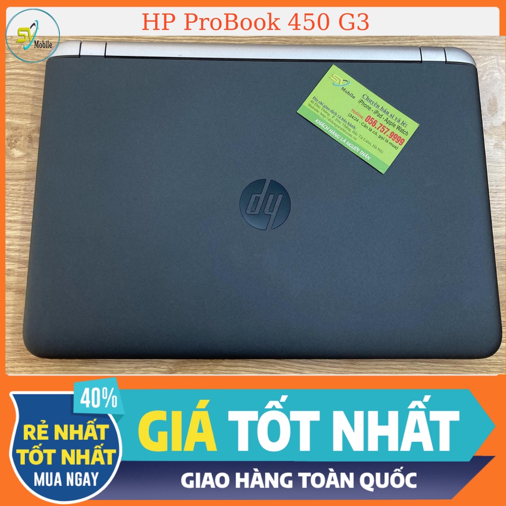 Laptop giá rẻ HP 450 g3 thiết kế đẹp thích hợp học tập,làm việc Tặng phụ kiện khi mua máy.