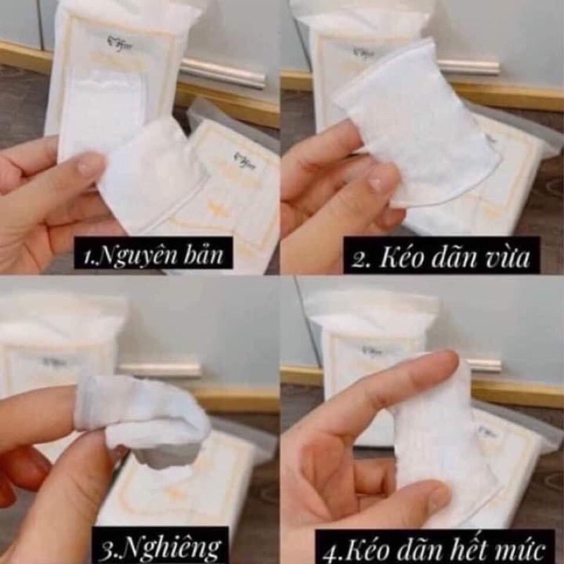BÔNG TẨY TRANG COTTON PADS 3 LỚP TÚI 222 MIẾNG.SET BÔNG TẨY TRANG 4Gói tương đương 888 miếng dùng đến bao giờ cho hết đâ