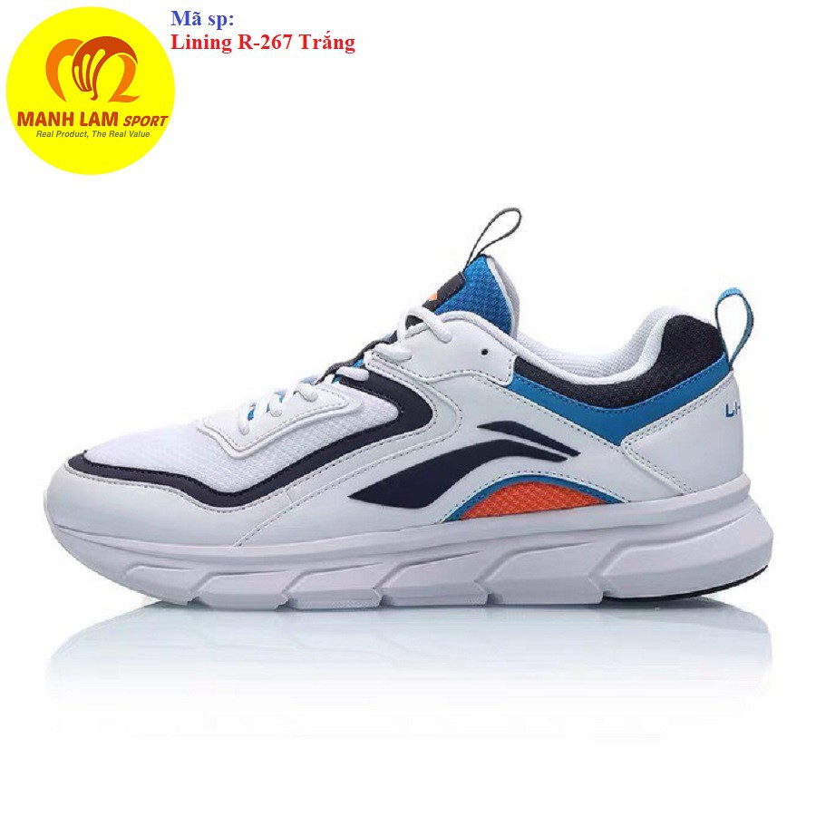 Giày chạy bộ Lining R-267 Trắng đi nhẹ, êm chân, bảo hành 2 tháng, đổi mới trong 7 ngày ! :(( 9