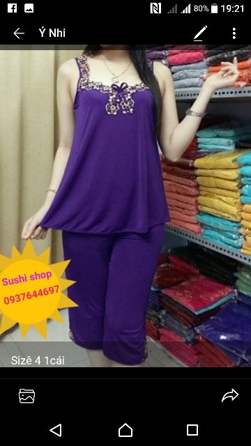 đồ bộ lửng thun lạnh Size 5 tu 65-75kg | BigBuy360 - bigbuy360.vn