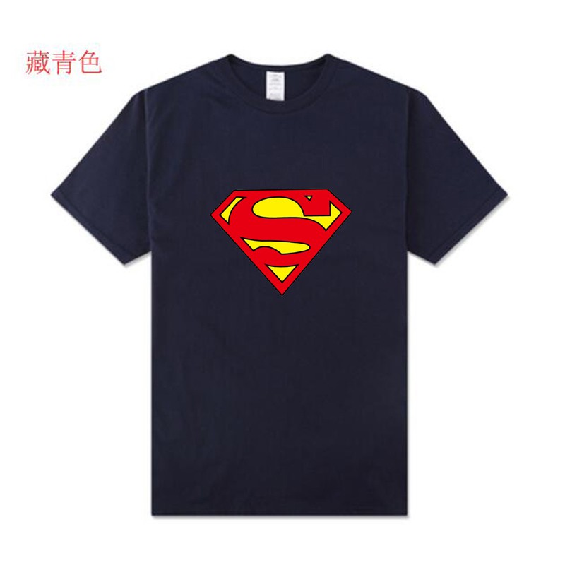 Áo Thun Ngắn Tay In Logo Superman Thời Trang Cho Nam Nữ