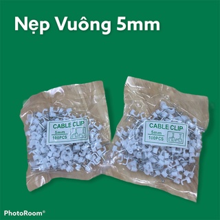 Nẹp vuông 5mm .Nẹp dây điện 1 gói gồm 100 cái