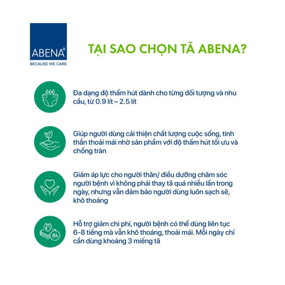 [Thấm hút 1.4 lít] Combo 3 tã quần người lớn từ Đan Mạch Abena Abri Flex L1 - tặng 01 chai dầu gội tắm khô Abena 100ml