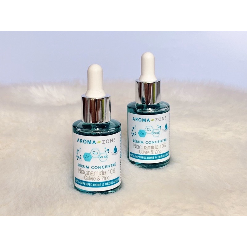 Tinh chất Serum Aroma zone NIACINAMIDE 10%, CUIVRE &amp; ZINC 30ml