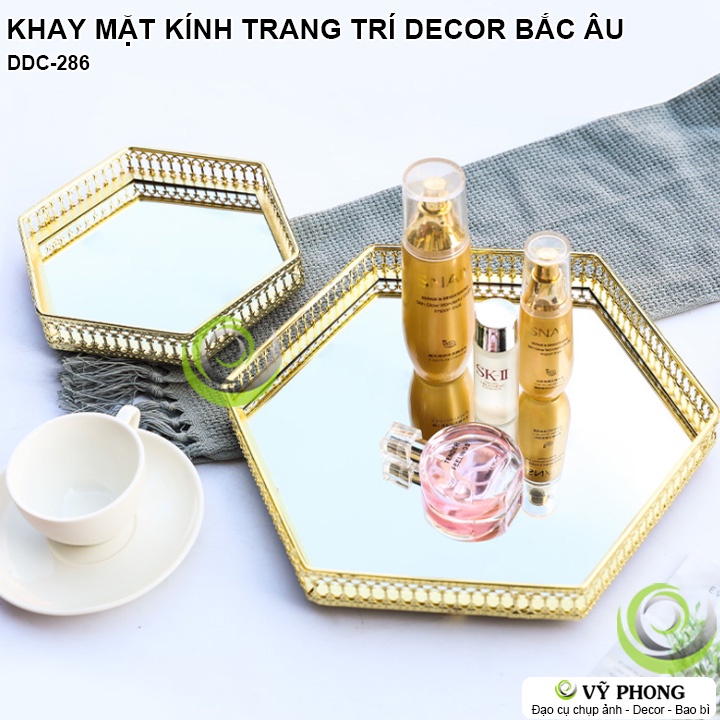 KHAY MẶT KIẾNG GƯƠNG DECOR MÂM KÍNH TRANG TRÍ BẮC ÂU ĐỰNG PHỤ KIỆN ĐỒ TRANG SỨC NẾN ĐẠO CỤ CHỤP ẢNH SẢN PHẨM INS DDC-286