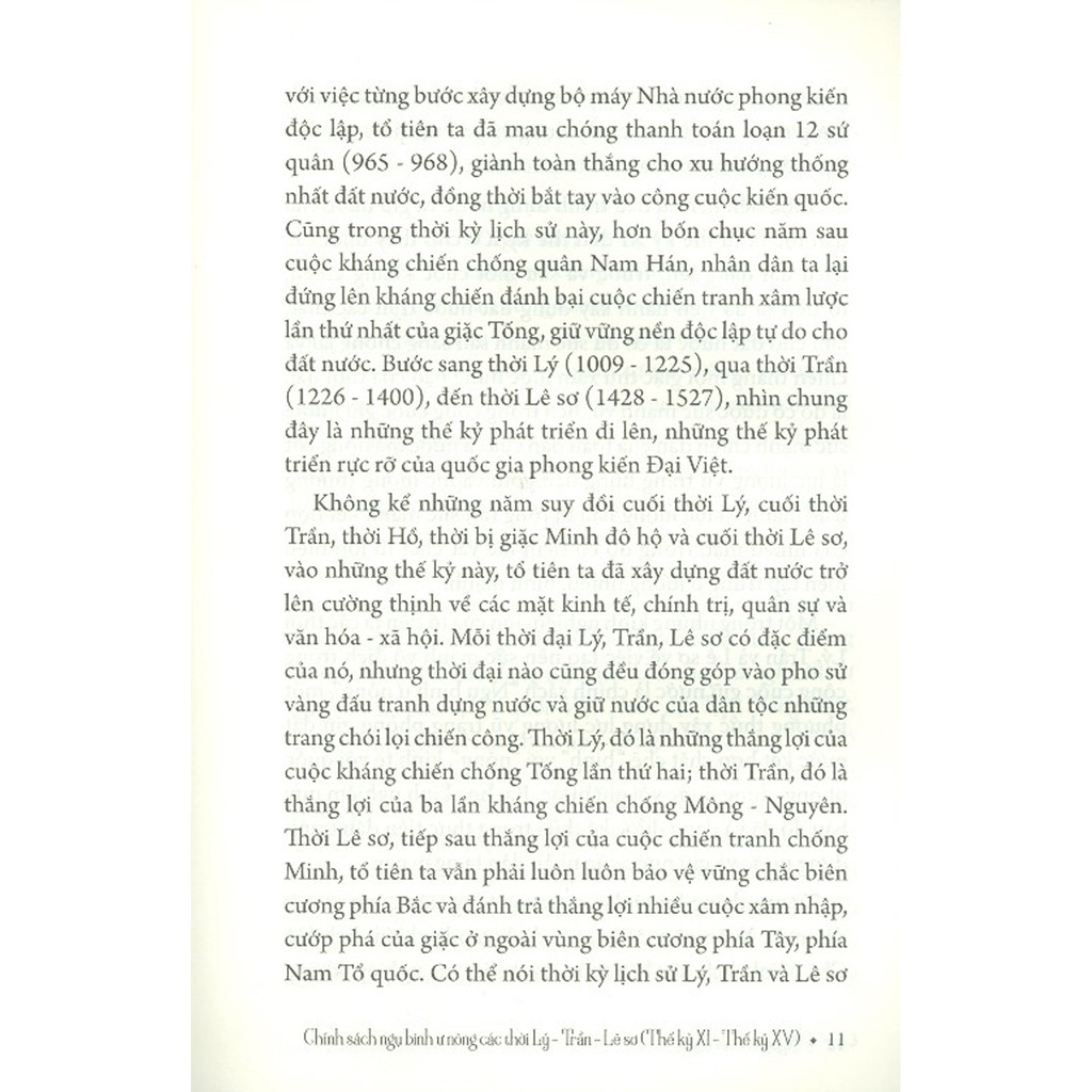 Sách - Chính Sách Ngụ Binh Ư Nông Các Thời: Lý - Trần - Lê Sơ (Thế Kỷ XI-XV)