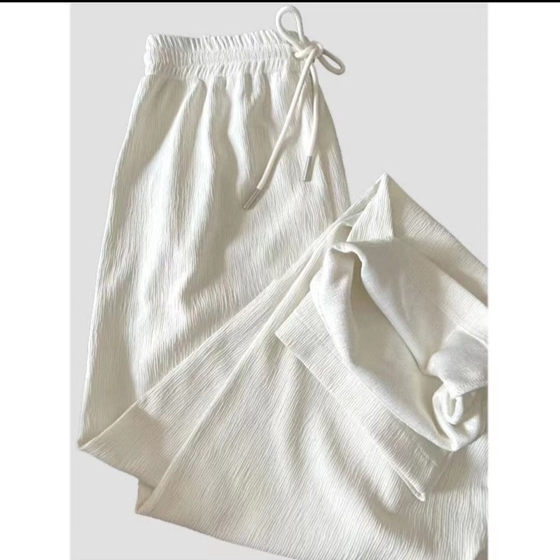 Quần ống rộng Lưng Cao Xếp Ly Thời Trang Mùa Hè Cho Nữ