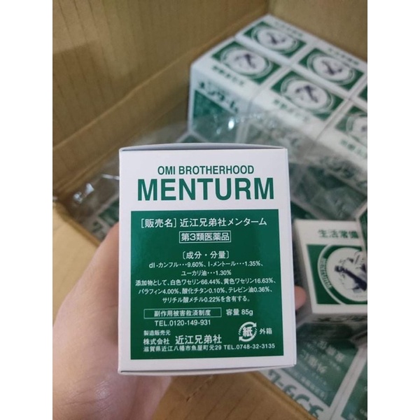 GIẢM SIÊU SỐC Dầu cù là Menturm Omi 85g