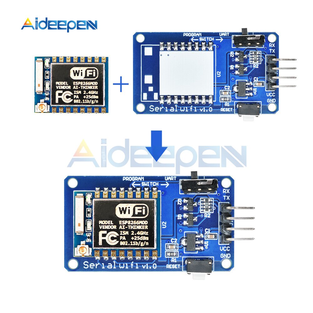 Mô Đun Điều Khiển Từ Xa Wifi Không Dây Esp8266 Esp-07 Chuyên Dụng