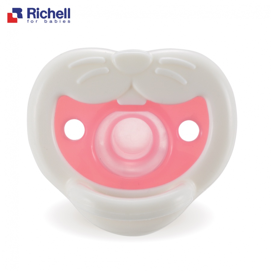 Ty Ngậm Silicone cho bé hình Thỏ con Richell (3+ tháng) - ty ngậm trẻ em - Ti giả