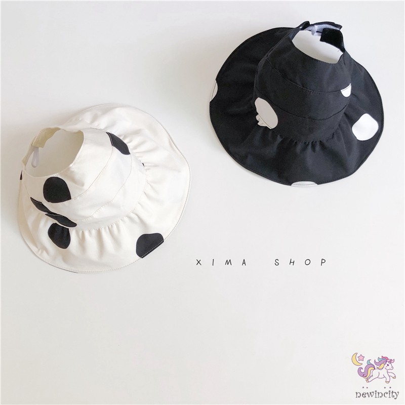 Mũ vành họa tiết chấm bi xinh xắn cho bé
