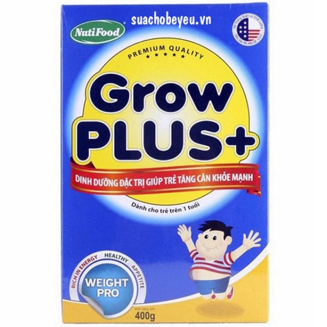 Sữa bột Grow Plus+ Xanh 400g hộp giấy