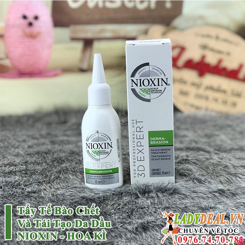 [ Mẫu Mới 2019 ] Tẩy tế bào da đầu Nioxin scalp renew 75ml