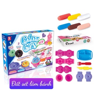 Hộp đồ chơi đất sét nặn bánh ngọt, bánh quy và bánh kem cho bé 728B2