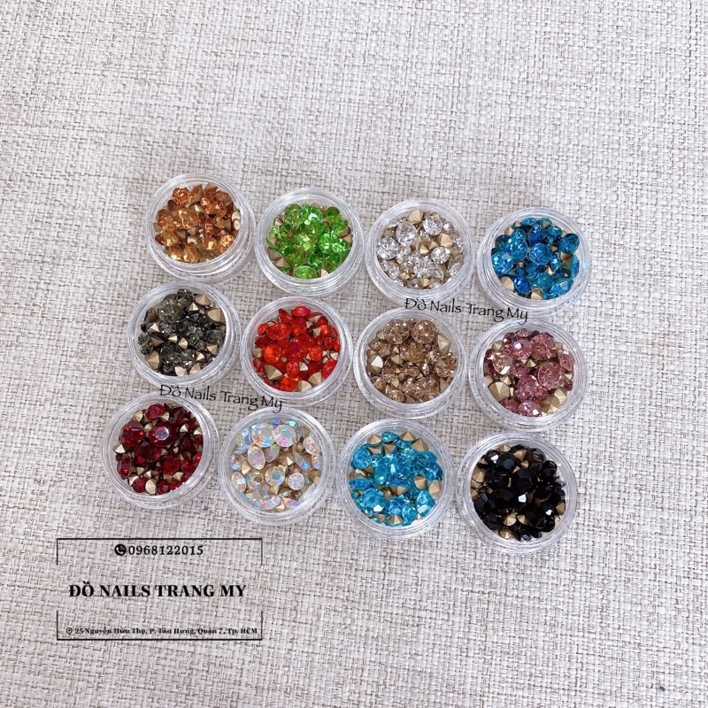 Set đá chân nhọn mix size