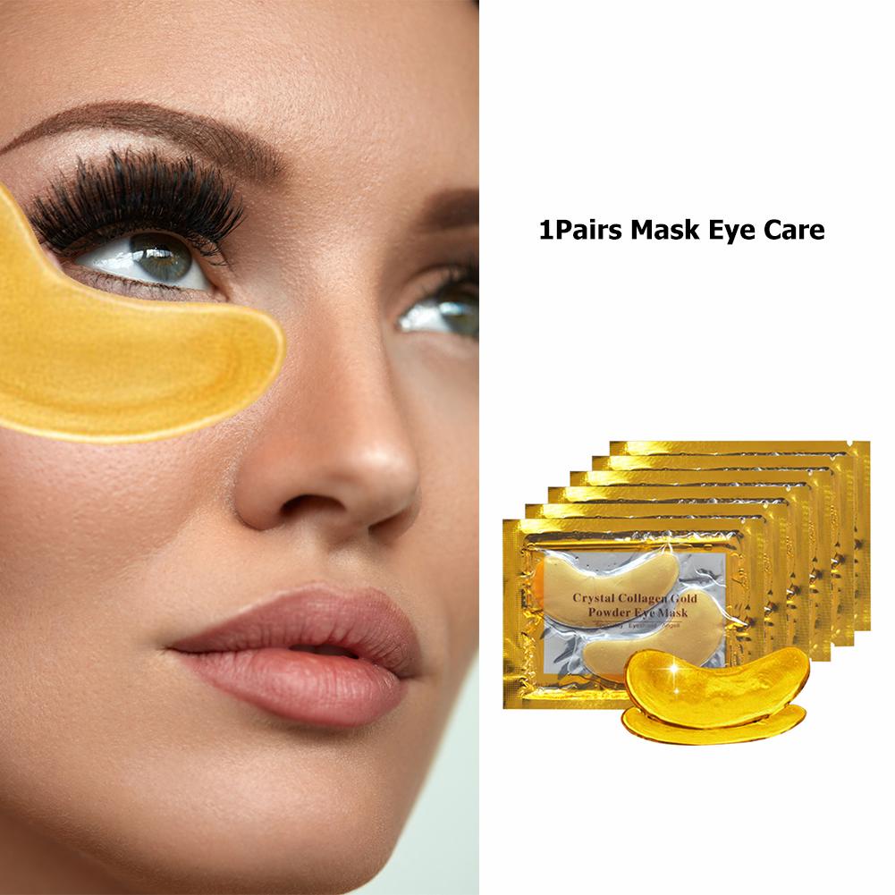 Set 10 Mặt Nạ Mắt Collagen Pha Lê Vàng Chăm Sóc Da Chống Nếp Nhăn