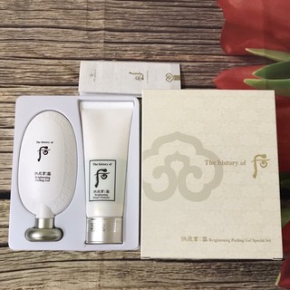 Set Tẩy Tế Bào Chết Dạng Kỳ Và Sữa Rửa Mặt Whoo Brightening Peeling Gel Làm Trắng Sáng Da