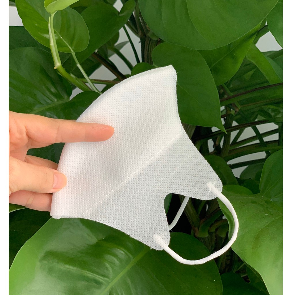 [Mã FAMASK hoàn 25K xu đơn 50K] Khẩu trang vải không dệt 2 lớp dây thun co giãn tiện dụng