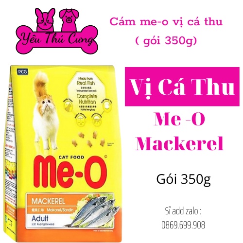Thức Ăn Cho Mèo Hạt Me-O 350g Dành Cho Mèo Trưởng Thành Trên 12 Tháng Tuổi Đủ Vị-YÊU THÚ CƯNG