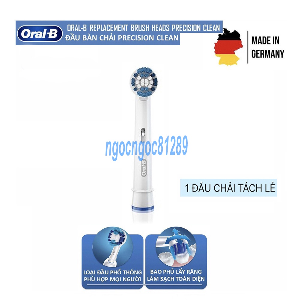 Đầu bàn chải đánh răng điện tự động ORAL-B Precision Clean tách lẻ 01 cái (made in Germany)