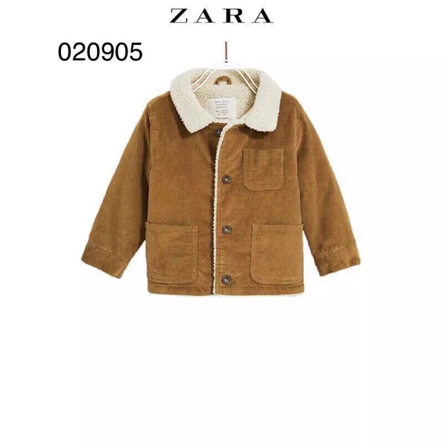 Áo khoác nhung lót lông zara