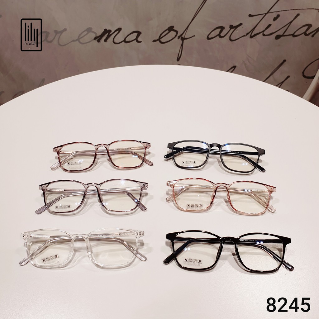 Gọng kính cận nam nữ mắt vuông Lilyeyewear gọng nhựa phù hợp nhiều khuôn mặt , nhiều màu sắc - 8245 | BigBuy360 - bigbuy360.vn