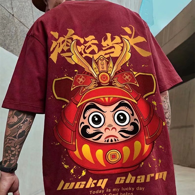 Áo Thun Dáng Rộng Tay Ngắn In Họa Tiết Hoạt Hình Phong Cách Hip Hop Thời Trang Mùa Hè Cho Nam Giới Size M-8XL