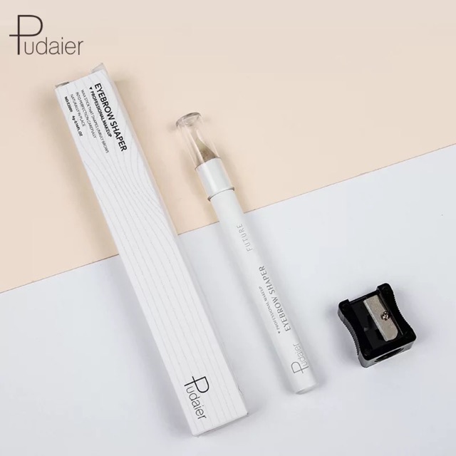 Bút sáp không màu pudaier giữ dáng lông mày+ chống lem trôi kèm đầu gọt bút | BigBuy360 - bigbuy360.vn