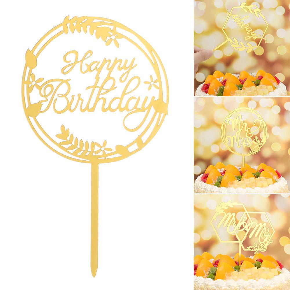 .1 Que Cắm Trang Trí Bánh Chữ Happy Birthday