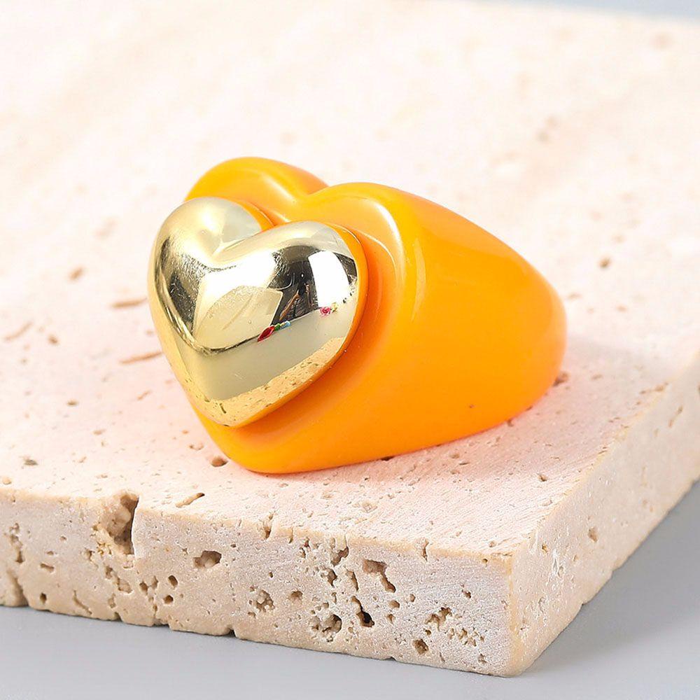 Nhẫn Nhựa Hình Trái Tim Dễ Thương Thời Trang