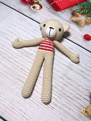 Gấu nhồi bông chế tác bằng len handmade sợi nhập Châu Âu - Đồ chơi gấu bông - Bơ Shop