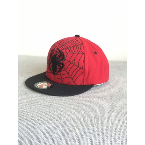 Set Nón hiphop và khẩu trang người nhện màu đỏ cho bé trai từ 2 đến 6 tuổi