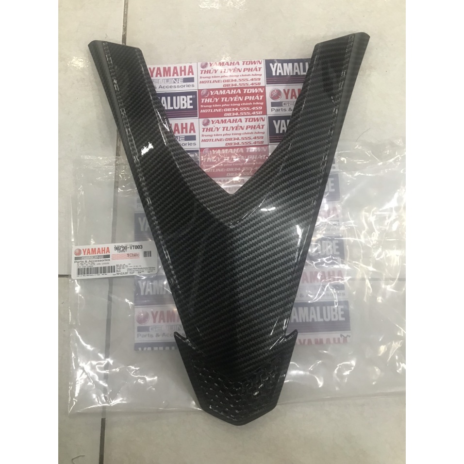 ỐP MẶT NẠ TRƯỚC VÂN CARBON ex 155 chính hãng yamaha