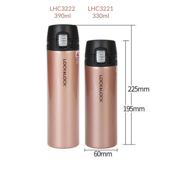 Bình Giữ Nhiệt Lock&Lock Colorful One Touch Tumbler LHC3220 [500ml] LHC3222 [390ml] LHC3221 [330ml]