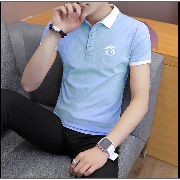 ÁO THUN NAM NGẮN TAY GARENA CỔ SƠ MI CAO CẤP ATN02-XANH BIỂN | BigBuy360 - bigbuy360.vn