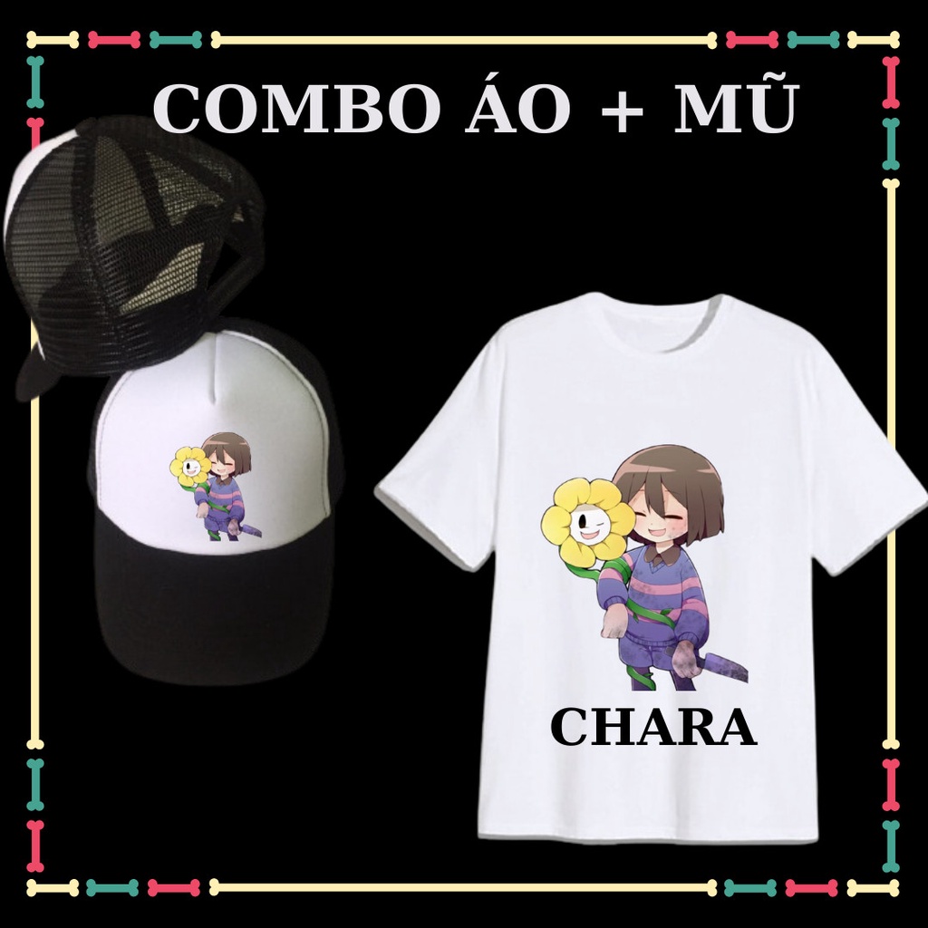 COMBO ÁO + MŨ/NÓN IN HÌNH CHARA -BIỆT ĐỘI GANGSTER CHO BÉ GÁI