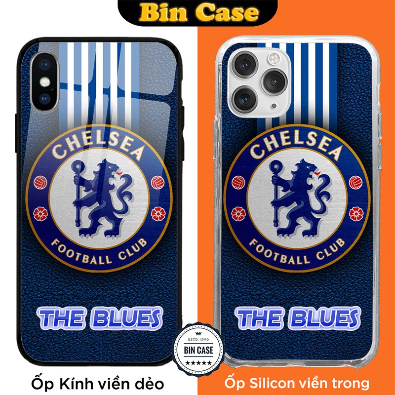 ⚽Ốp Lưng Logo Chelsea In Giả Da Cực Đẹp ⚽The Blues Thiết Kế iphone 13 12 11 Pro Max 6s 6 7 8 Plus X Xr Xs Max BONGDA097