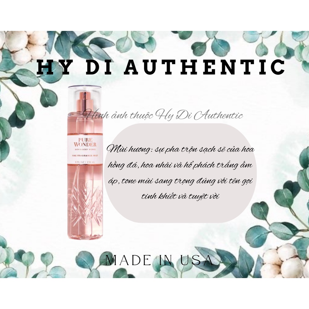 PURE WONDER - XỊT THƠM DƯỠNG THỂ BATH & BODY WORKS USA