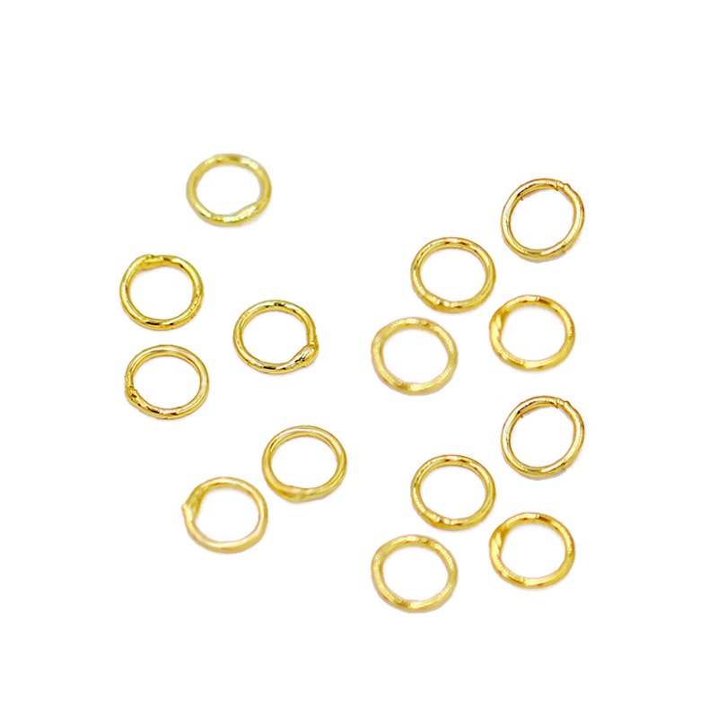 Set 100 Chiếc Nhẫn Mạ Vàng Đồng 14k 18K Làm Trang Sức DIY