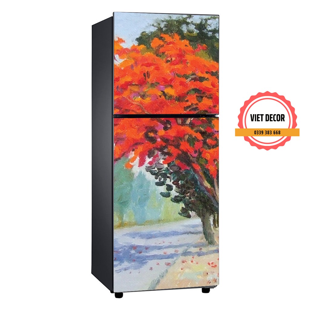 Miếng dán Tủ lạnh Phong Cảnh - Dày dặn, Chống thấm nước - Decal dán Tủ lạnh, Máy giặt nhiều Kích cỡ - Màu sắc Đẹp