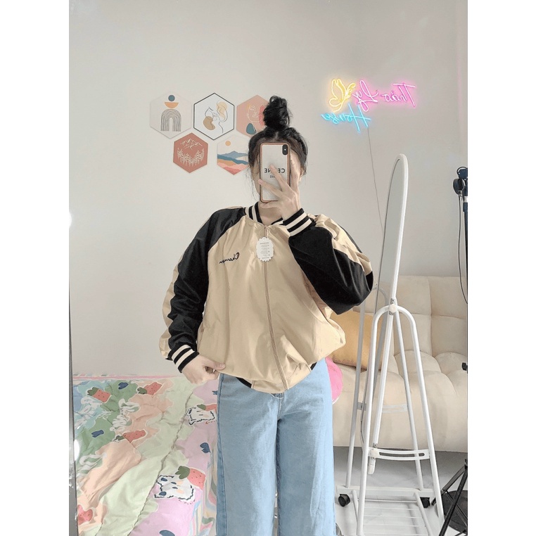 ÁO KHOÁC BOMBER NỮ FORM LỬNG CỰC XỊN CỰC XINH CHẤT DÙ 2 LỚP FORM CHUẨN