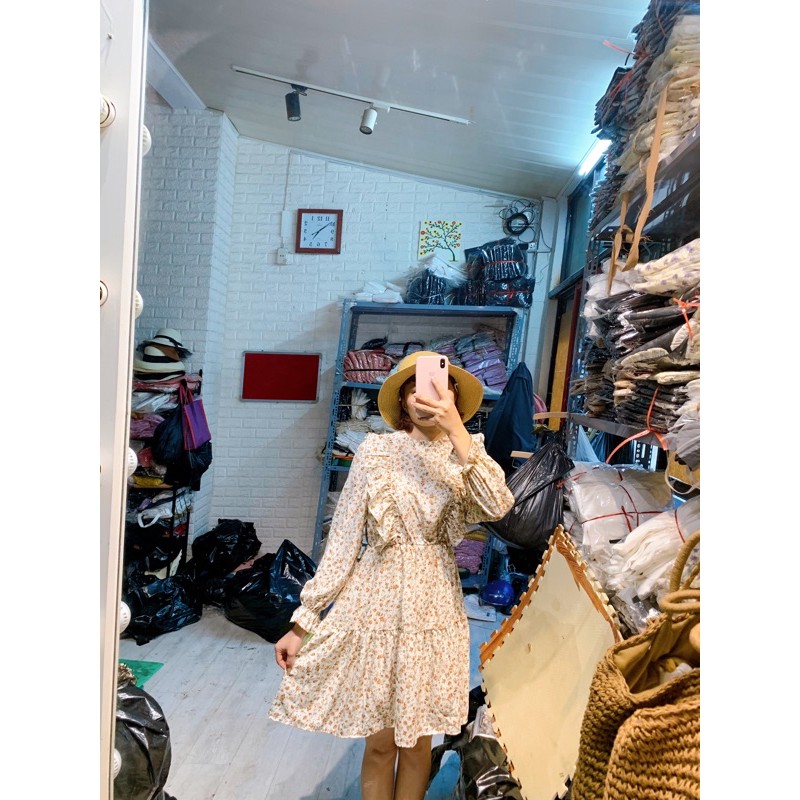 Váy hoa nhí dài tay bèo lolita (ẢNH THẬT/ SẴN )