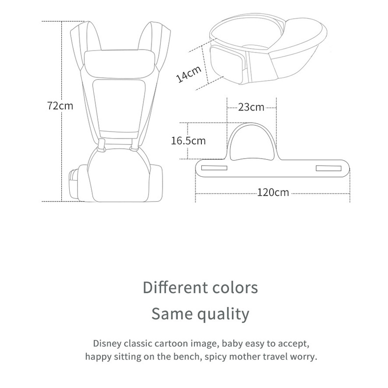 Đai Địu Em Bé Họa Tiết Hoạt Hình Disney Tiện Dụng Cho Du Lịch