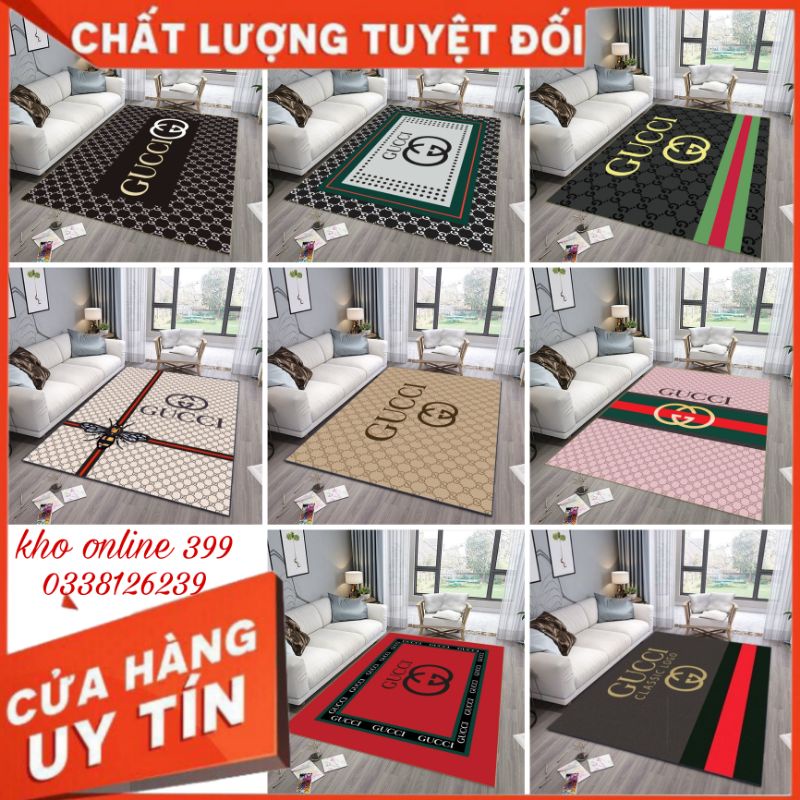 RẺ VÔ ĐỊCH thảm trải sàn bali 5D mẫu gucci, thảm trải sàn bali 5D mẫu thương hiệu 1m6x2m3 và 2mx3m, trang trí nhà cửa