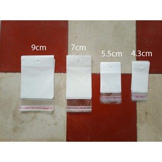 Lẻ100 Túi OPP sữa dán miệng và có lỗ treo nhiều size gói quà tặng - mouse love rice