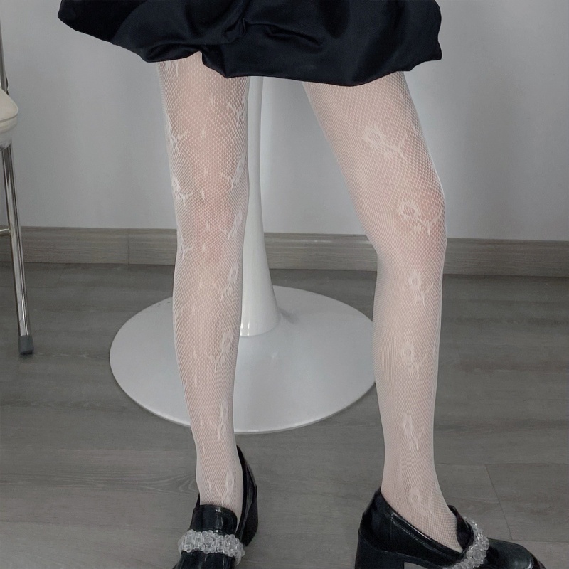 Xiangbao Quần Tất Lưới Mỏng Họa Tiết Hoa Nhỏ Ngọt Ngào Phong Cách Lolita Cho Nữ