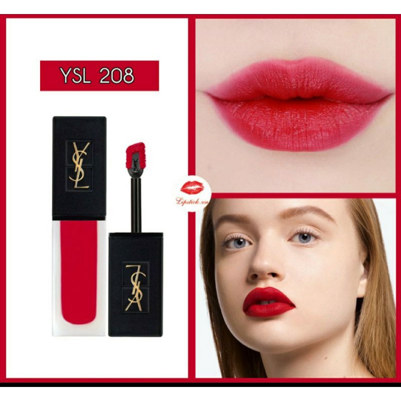 ( bill Pháp) Son kem lì Ysl 208 fullsize fullbox