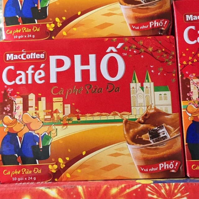 Hộp 10 Gói Cà Phê Phố Sữa Đá 24g/Gói