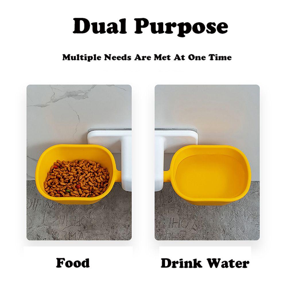 Bát Đôi Gắn Tường Bảo Vệ Cột Sống Có Thể Điều Chỉnh Đa Năng Cho Thú Cưng