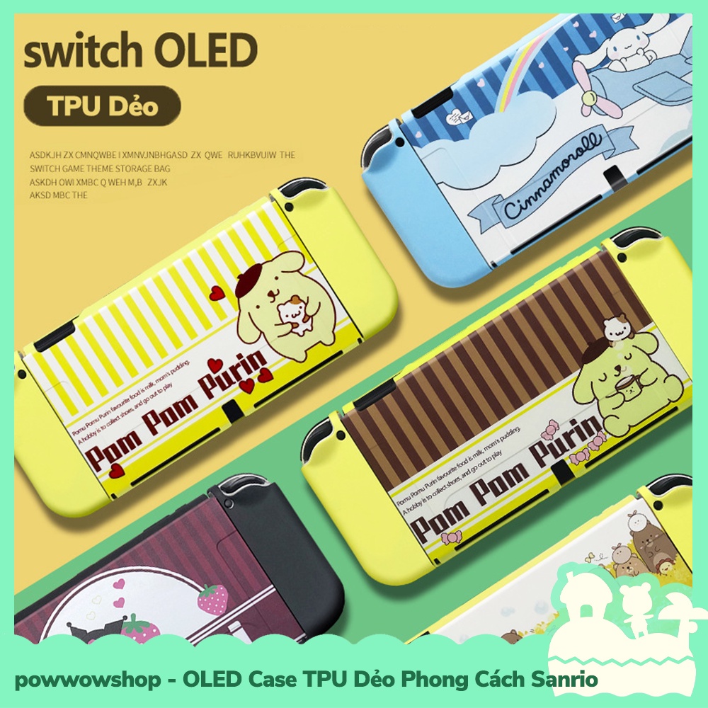 [Sẵn VN - Hỏa Tốc] OLED Phụ Kiện Case Ốp TPU Dẻo Cho Máy Game Cầm Tay Nintendo Switch Oled Cute Sanrio Theme
